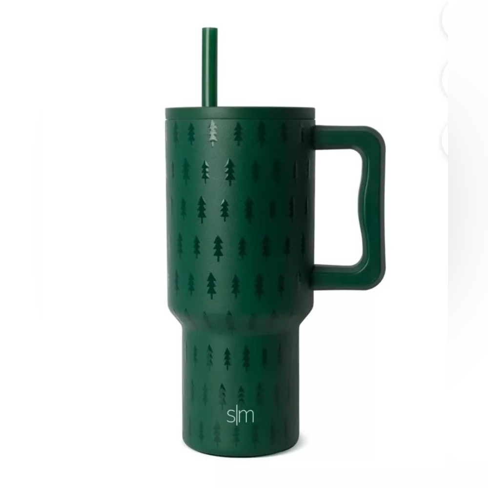 SIMPLE MODERN WINTER COLLECTION Trek 30oz Christmas Trees - Deep Forest Green
